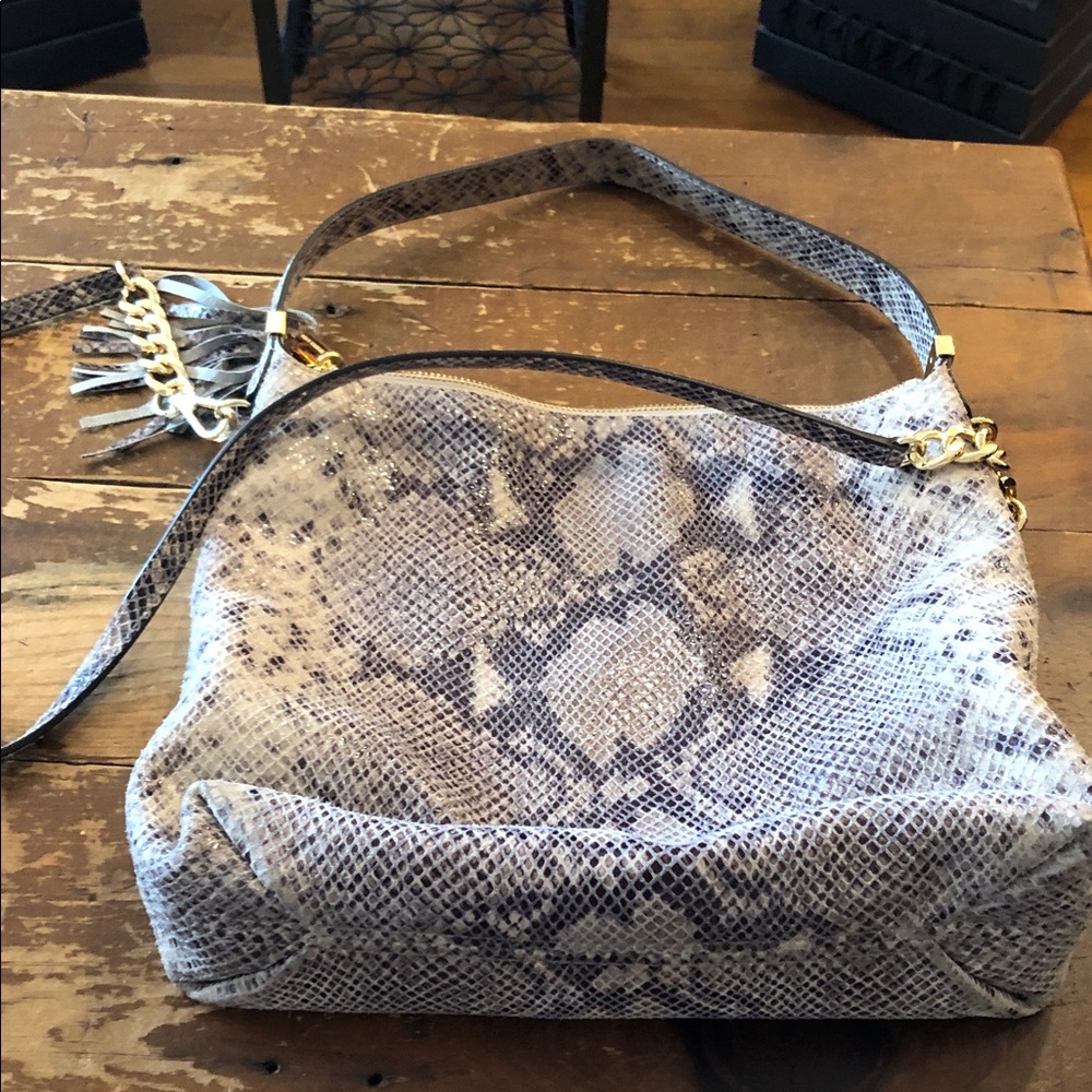 Michael Kors Gray Snakeskin Patterned Women's Bag - image 3